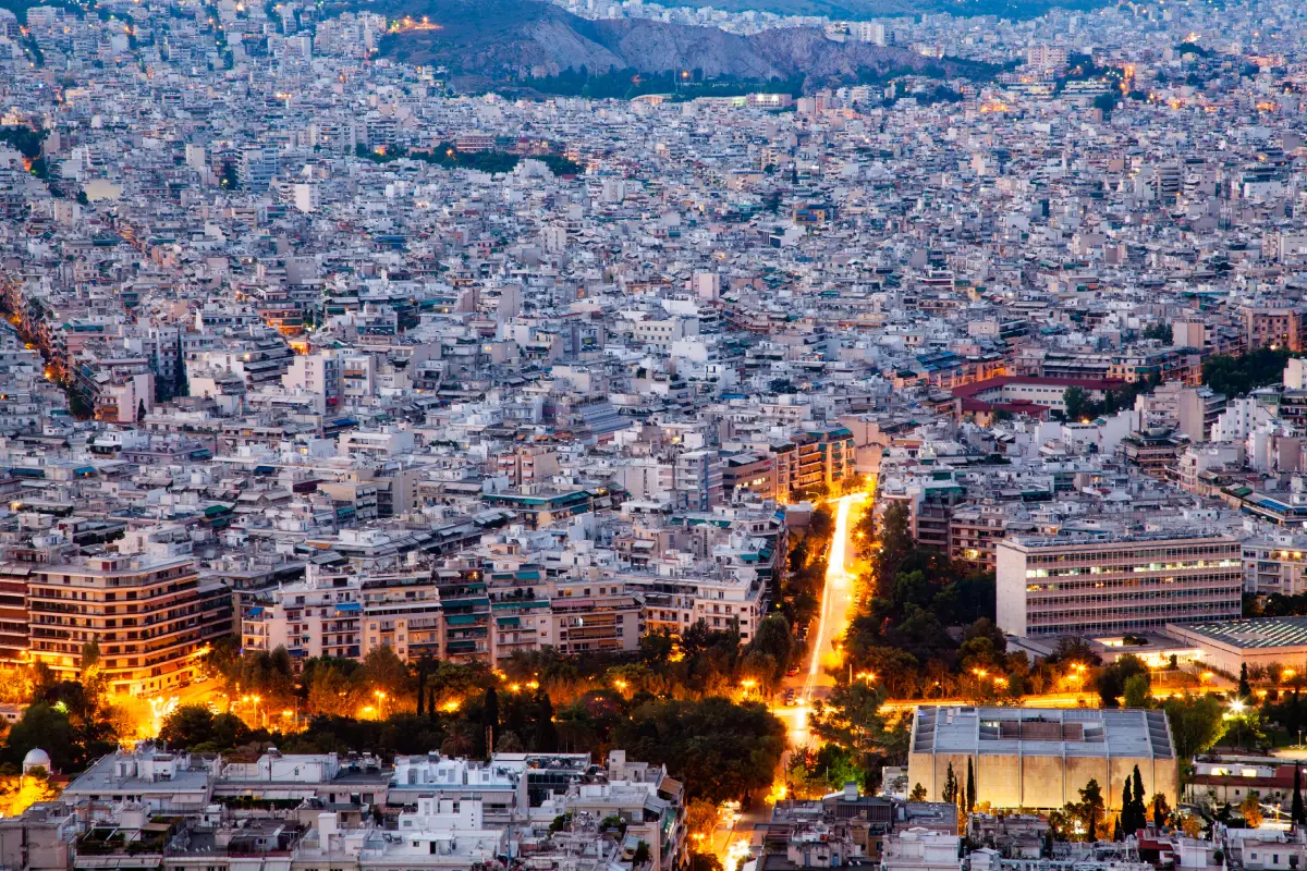 Panoramic view of Athens, one of the best cities to buy a house in Greece