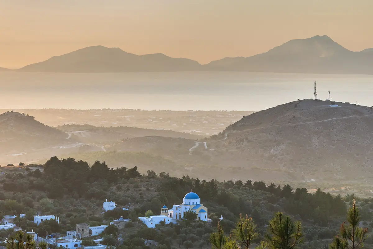 A beautiful sunset in Kos island, Greece