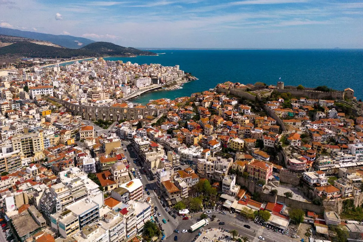 View of Kavala, among the lesser known Greek cities worth considering to buy property